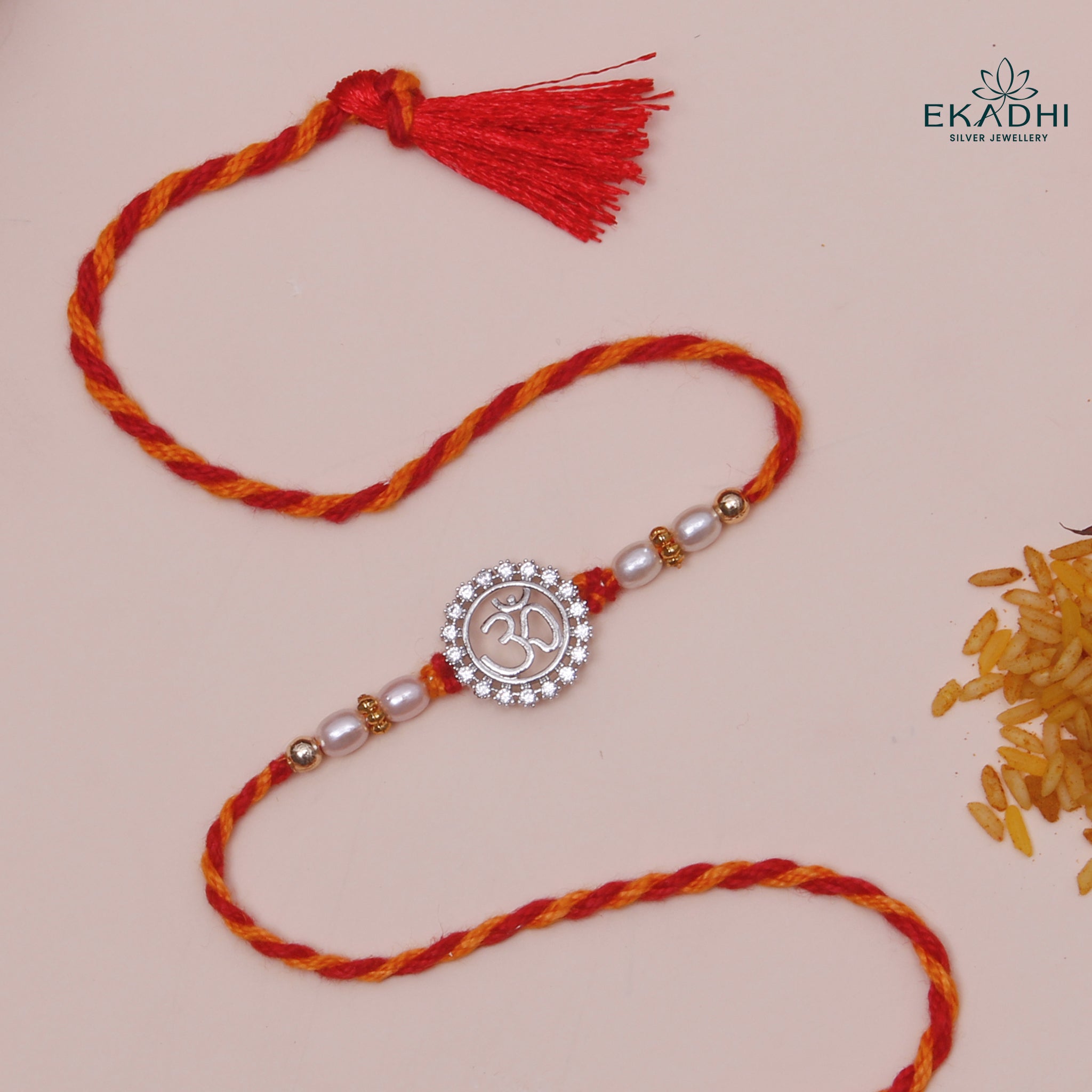 HJ49521 - Silver Rakhi