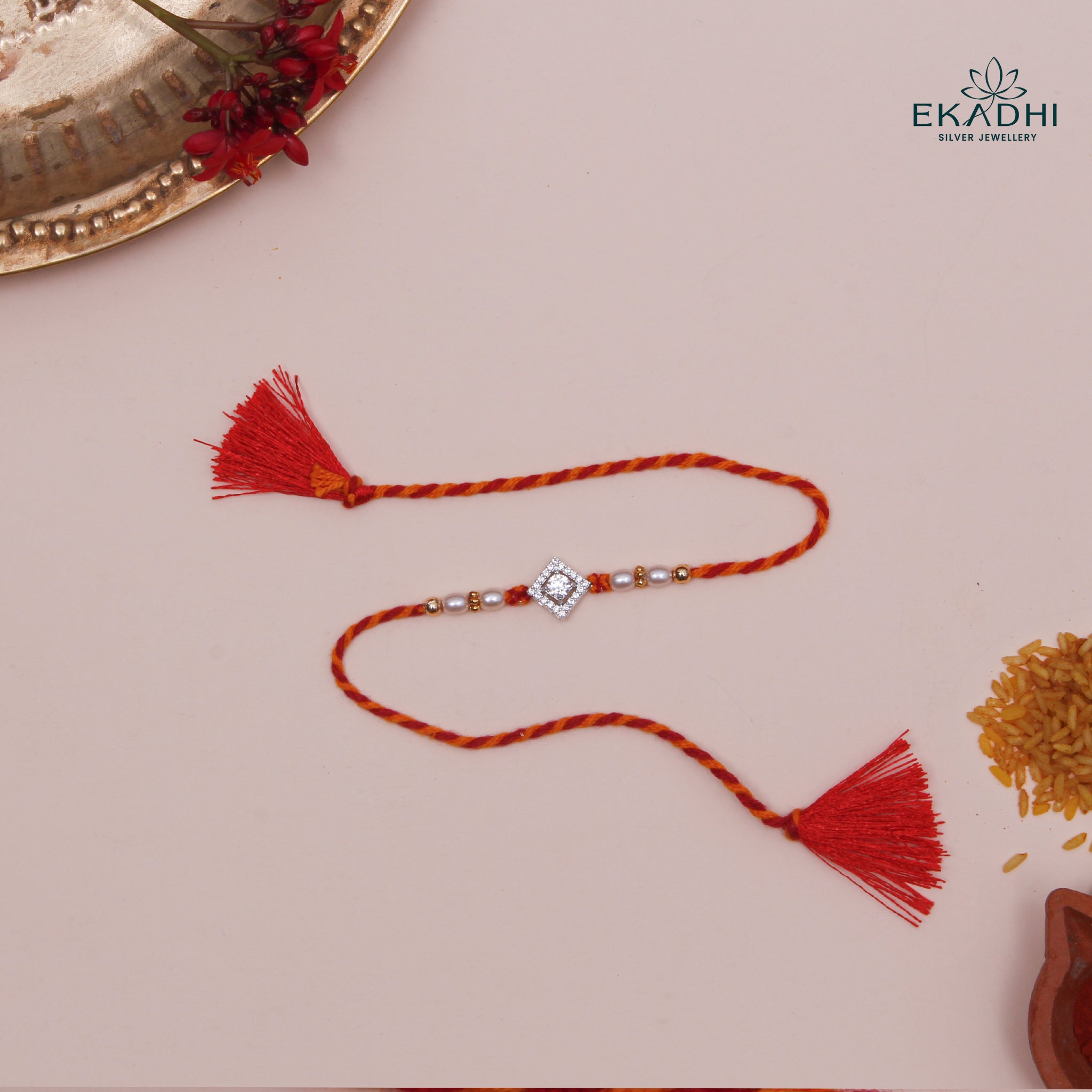 HJ49534 - SILVER RAKHI