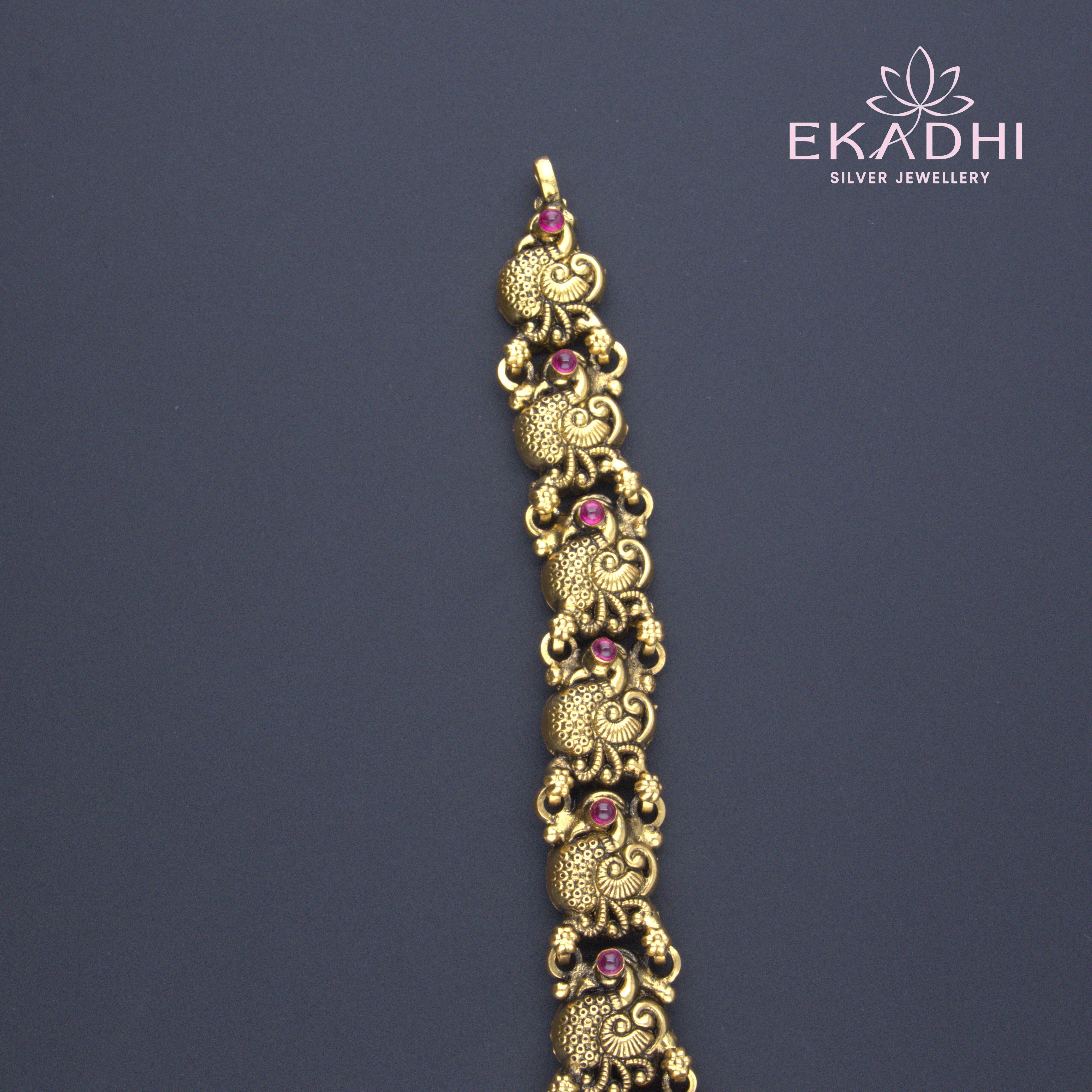 HJ9667 – Antique Touch Nakshi Haram with CZ Detailing
