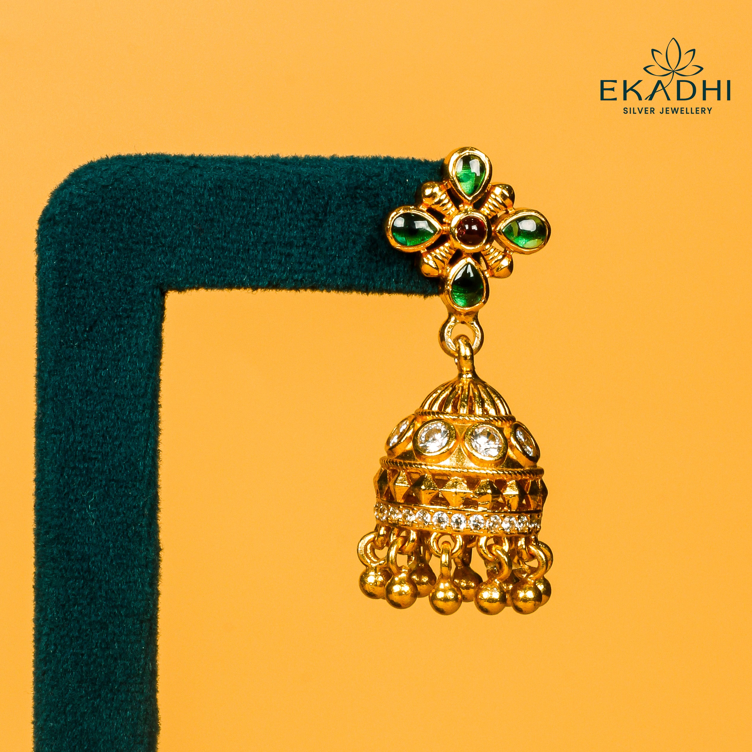 HJ9708 - NAKSHI CZ JHUMKA