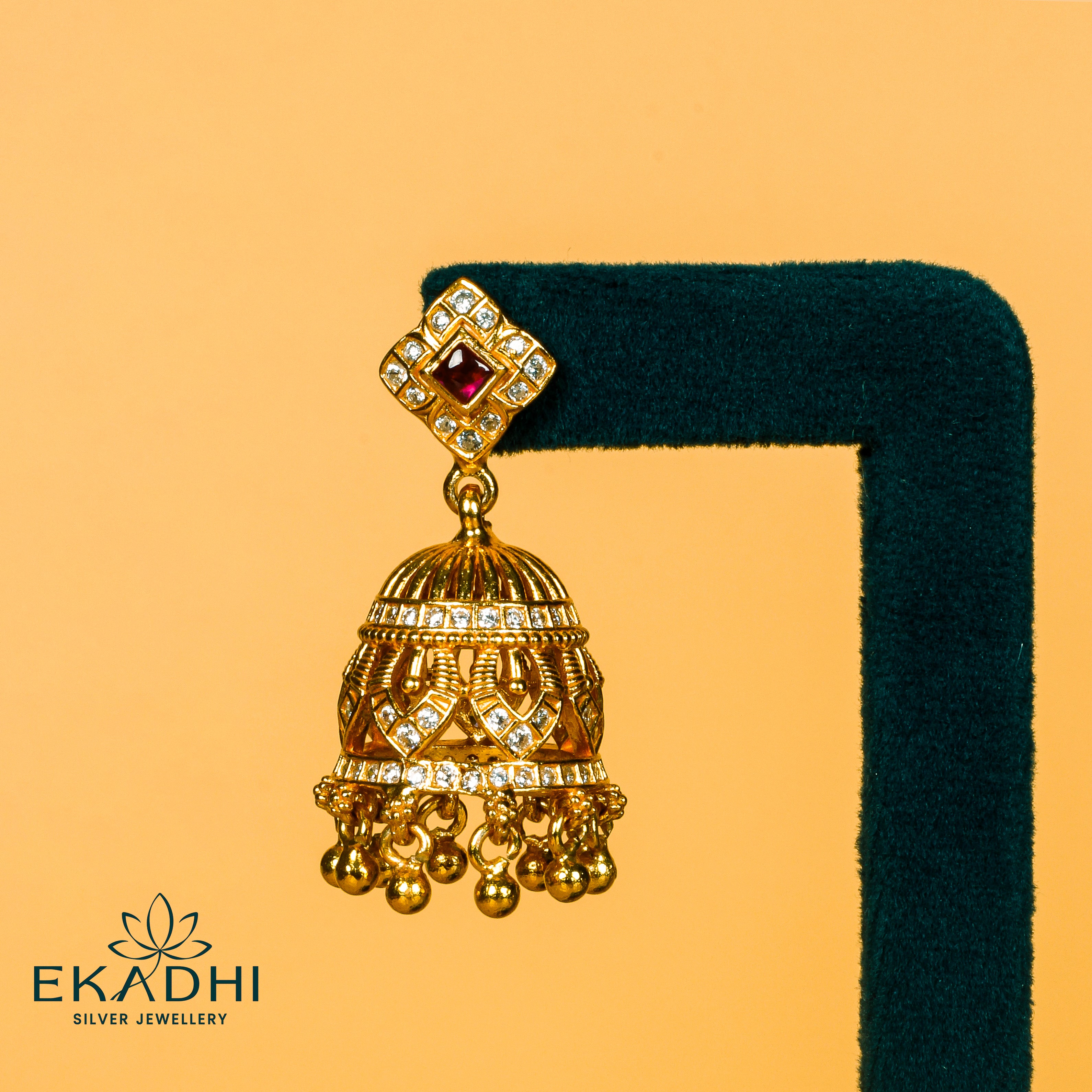 HJ9715 - NAKSHI CZ JHUMKA