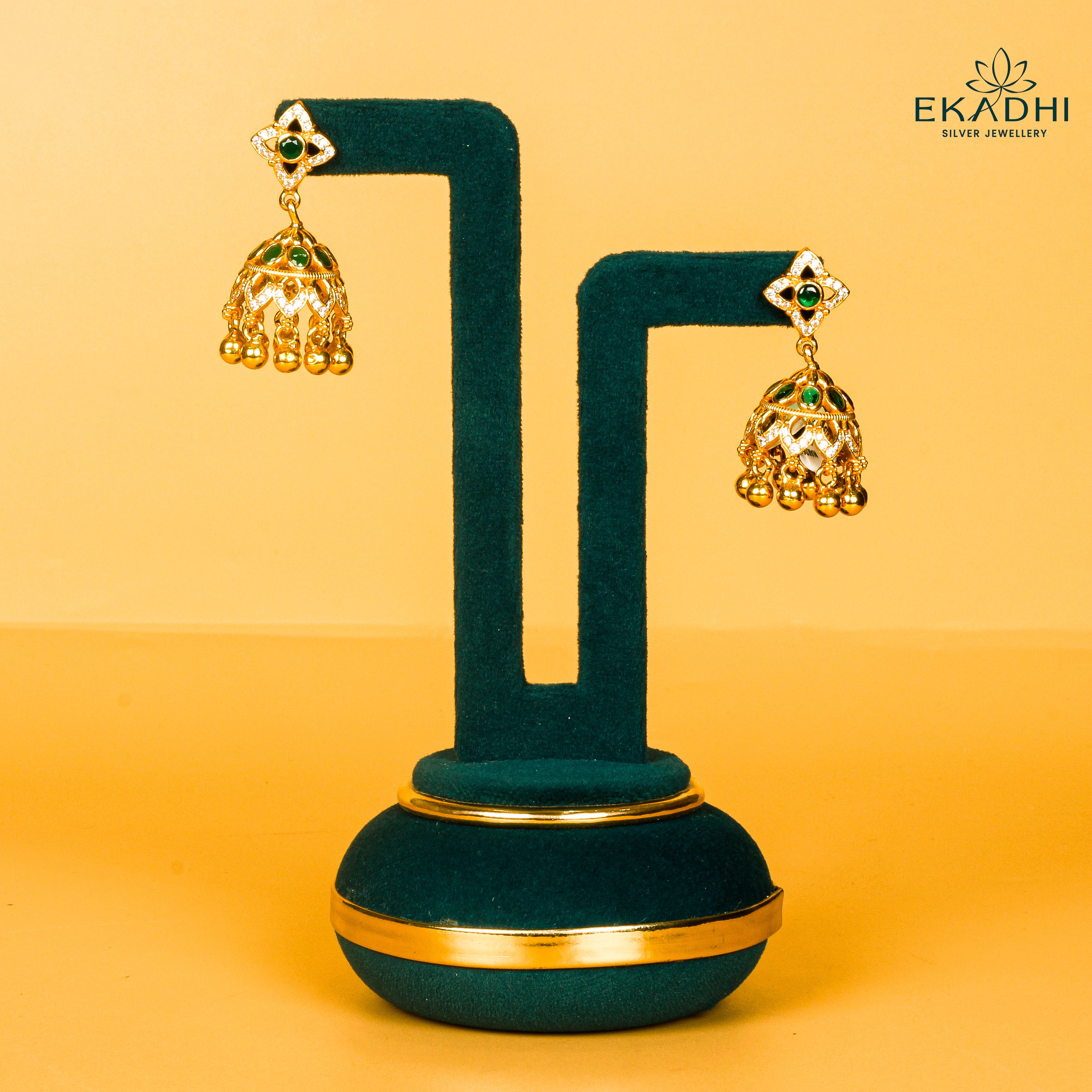 HJ9717 - NAKSHI CZ JHUMKA